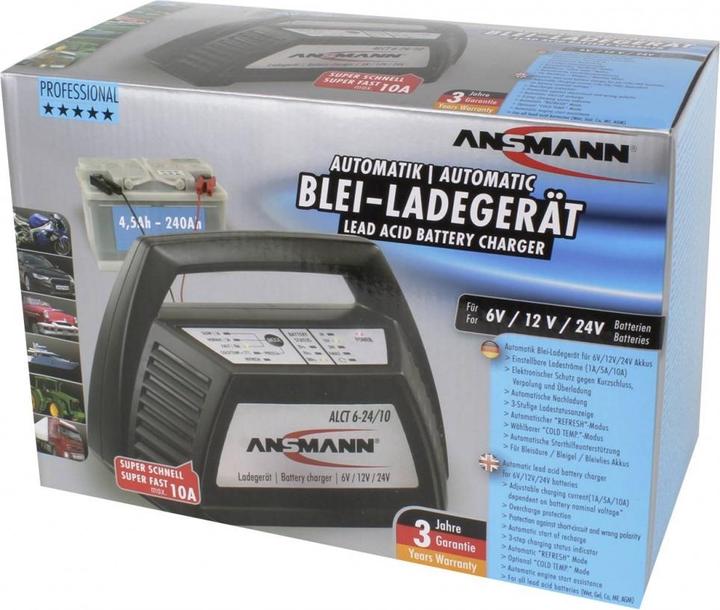 Actual product image Ansmann AutomatikLadegerät ALCT 624/10 (6V, 12V, 24V, 10 A)