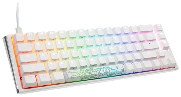 Produktbild Ducky One 3 Classic Pure White SF Gaming Tastatur, RGB LED - MX-Silent-Red (US) (US, Kabelgebunden)