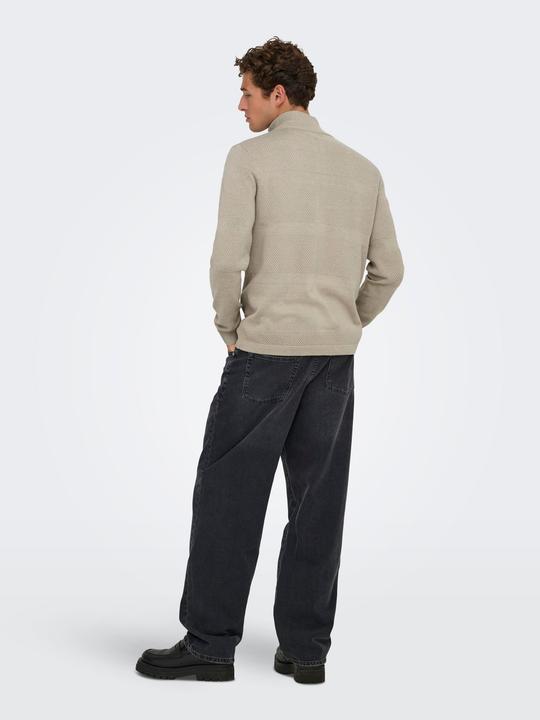 Produktbild Only & Sons Onsmalik Reg 12 Pin Zip Cardigan Knit (XXL)