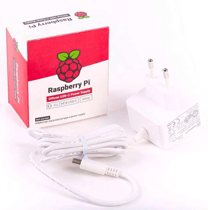 Raspberry Pi Official 4 Power Adapter USB-C White