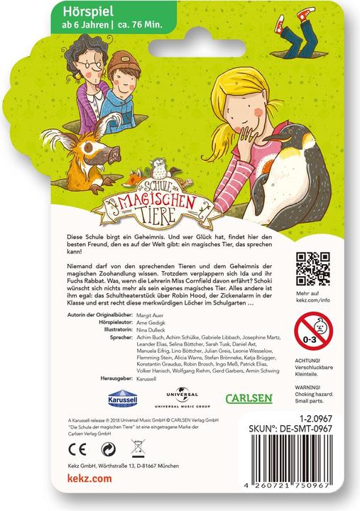 Image du produit Kekz Audiochip L'école des animaux magiques (Allemand)