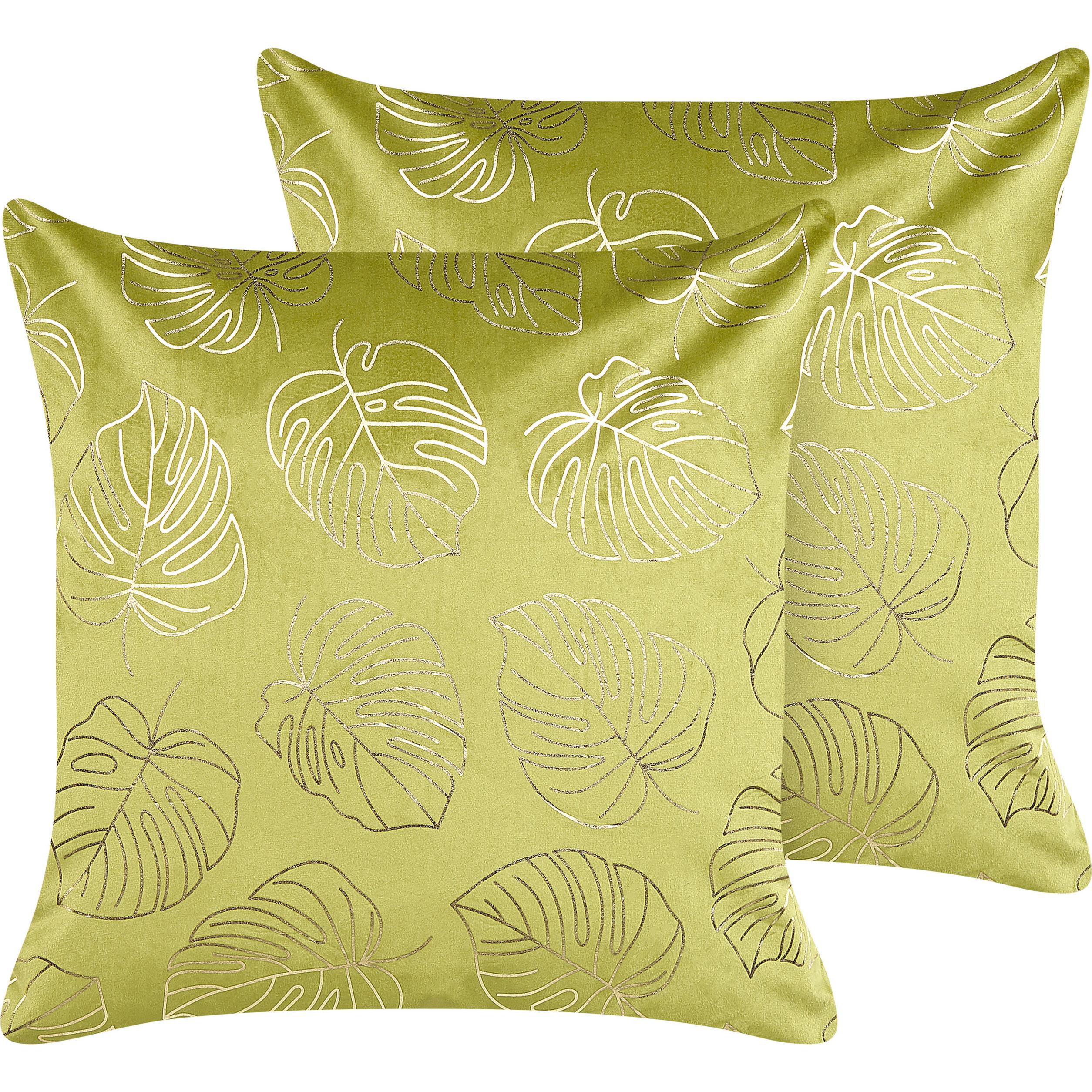 Beliani, Dekokissen, Monstera (45 x 45 cm)
