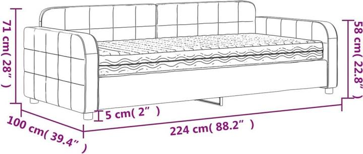 Produktbild vidaXL Tagesbett mit Matratze