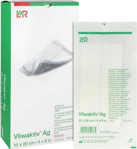 Produktbild Vliwaktiv Ag Aktivkohle Verband steril