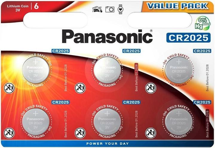 Actual product image Panasonic Lithium Power CR2025 (6 pcs., CR2025, 165 mAh)