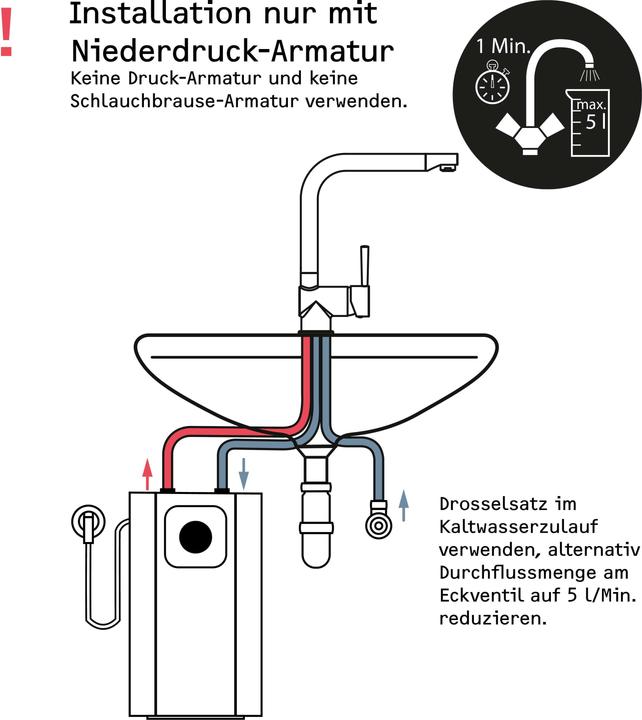 Produktbild Stiebel Eltron Boiler SNU 5 Plus mit Wasserhahn MAE-B sehr kompakt, Untertischboiler 5 L Niederdruck, mit Stecker