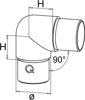 Produktbild Q-Railing Verbinder Q-LINE® (Edelstahl V2A)