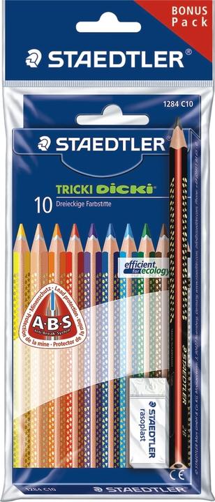 Produktbild Staedtler Buntstift Noris Jumbo-Set (Purple, Orange, Brown, Yellow, Blue, Black, Green, Red, Dark Blue, 10 x)