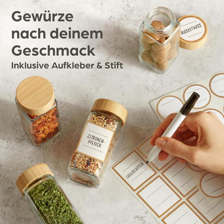 Image du produit Praknu Gewürzgläser-Set (24 Stück) (0.12 l)