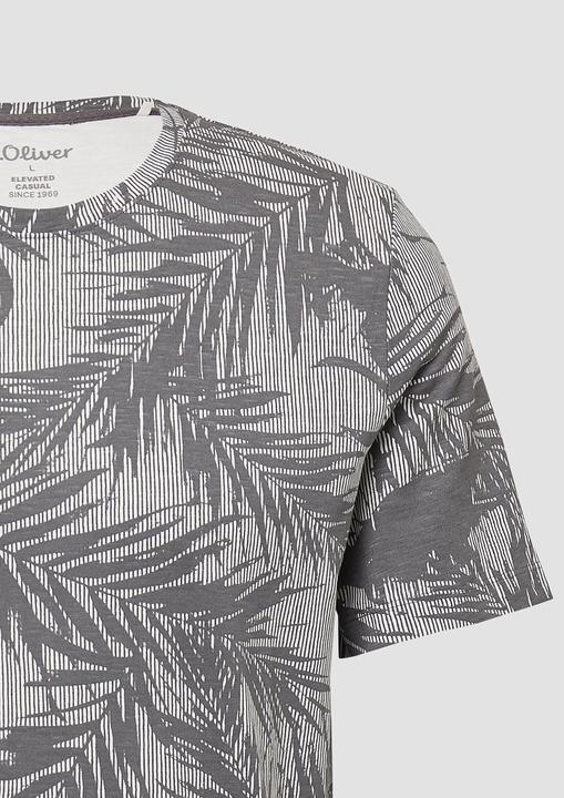 Actual product image S.Oliver T-Shirt T-Shirt mit Crew Neck und All-over-Print (M)