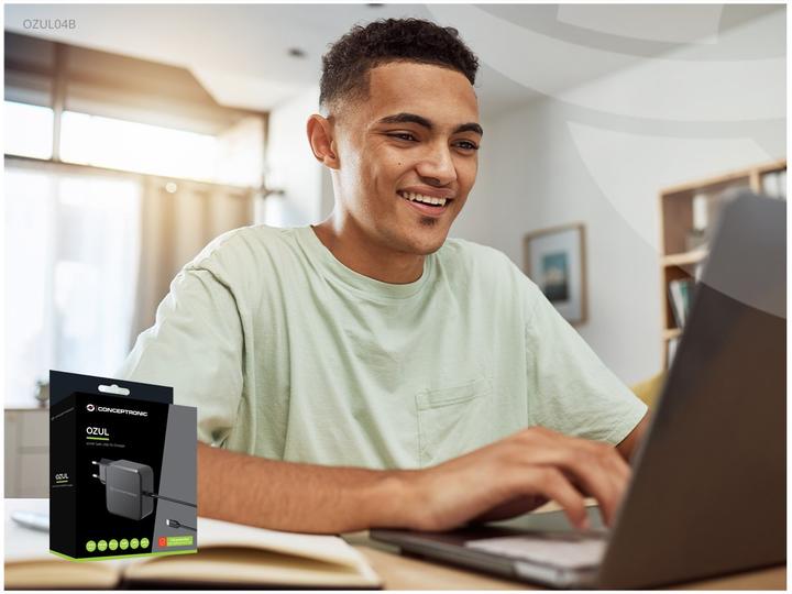 Produktbild Conceptronic Ladegerät 1Port 100W, GaN USB-C Desk PD sw (100 W, 1 Port)