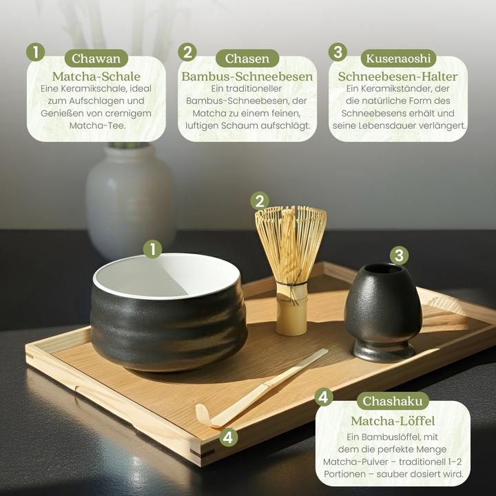 Actual product image Gewürzladen Näfels Matcha Set – in Geschenkbox, schwarz