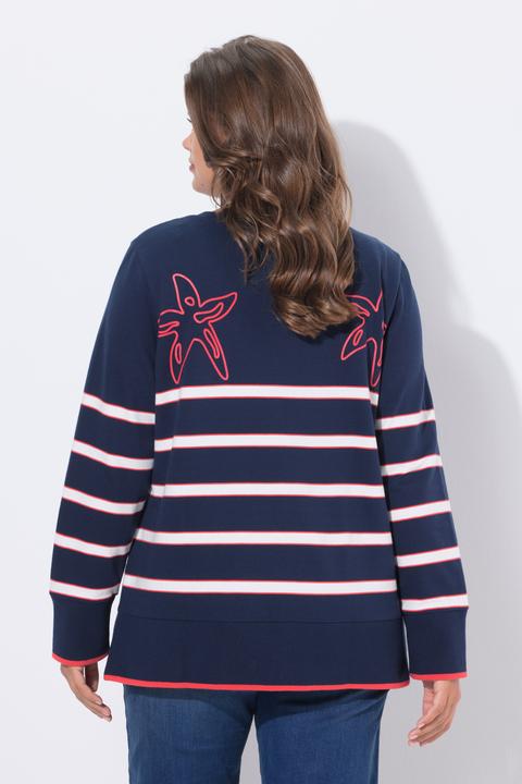 Produktbild Laurasøn Ringel-Sweatshirt mit Seastern-Print, Langarm (52)