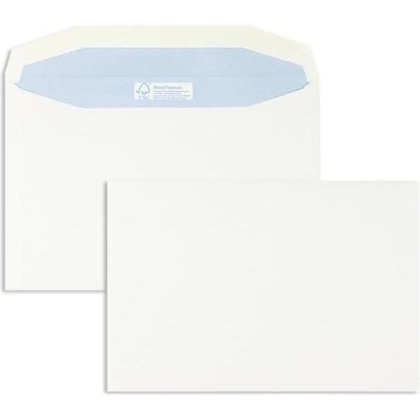 Blanke, Briefumschlag, Kuvertierhüllen C5 90g/qm gummiert VE=500 Stück weiss (C5, 500 x)