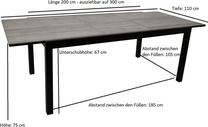 Actual product image Degamo FARO extendable table (200 cm)