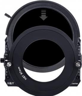 Actual product image H&Y Grauer Rundfilter ND4000 K-Serie HD MRC – 95 mm Drop-in (95 mm, Neutral density filter)