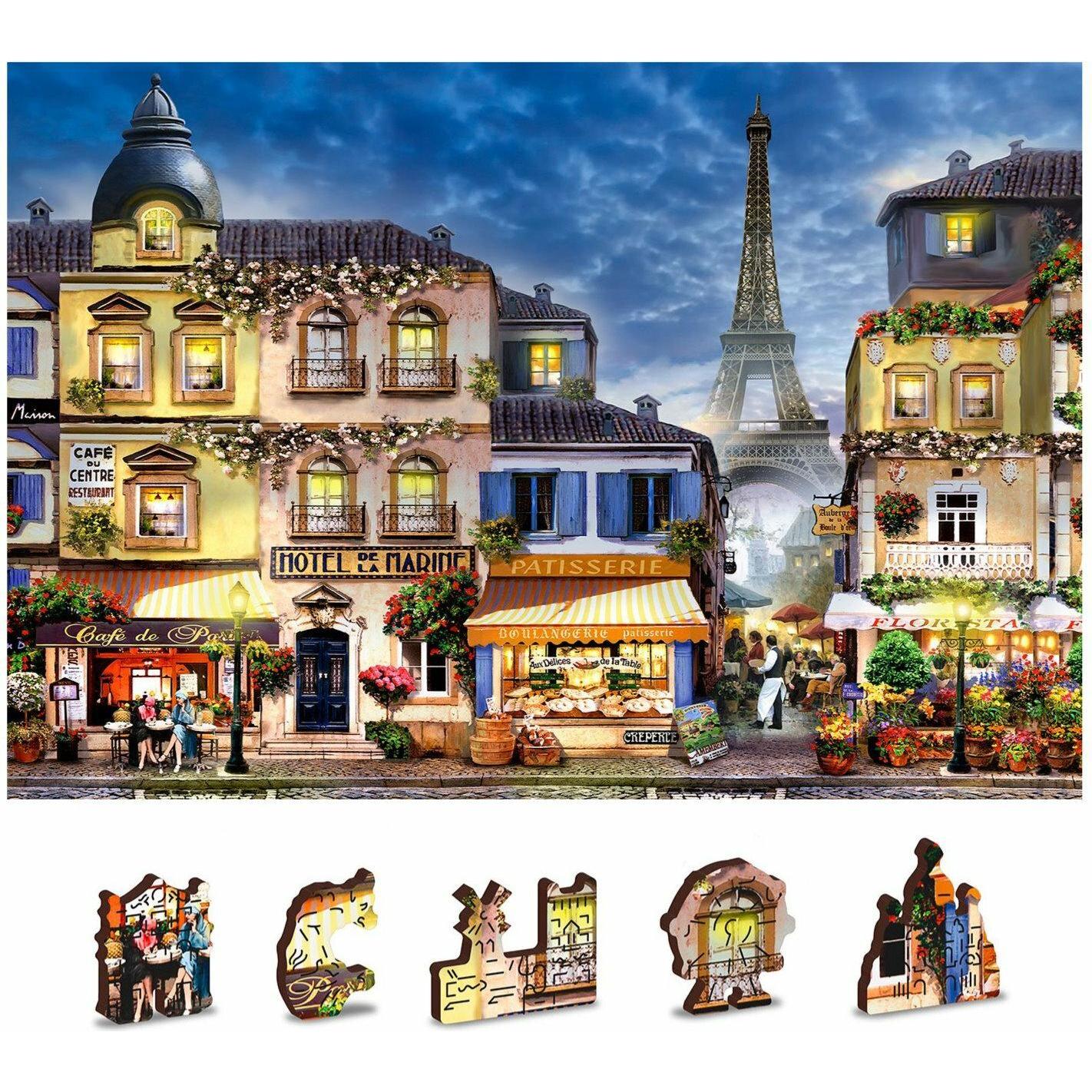 Thumbnail - WoodenCity WOODEN CITY Holzpuzzle Frühstück in Paris 2in1, 150 Teile ECO (150 Teile)