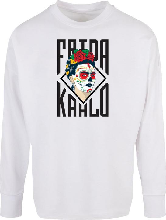 Merchcode Ladies Frida Kahlo - Lettering Oversized Cut On Sleeve Longsleeve - 116085 (XL)