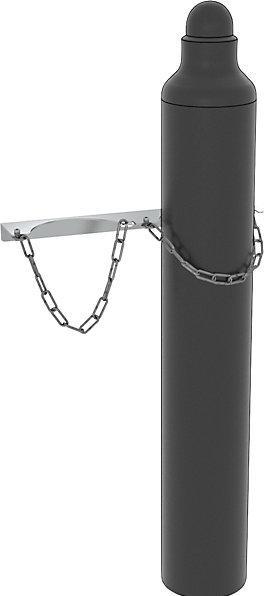 Actual product image eurokraft basic Gas cylinder wall mounting bracket, for max. cylinder-Ø 140 mm, for 2 cylinders.