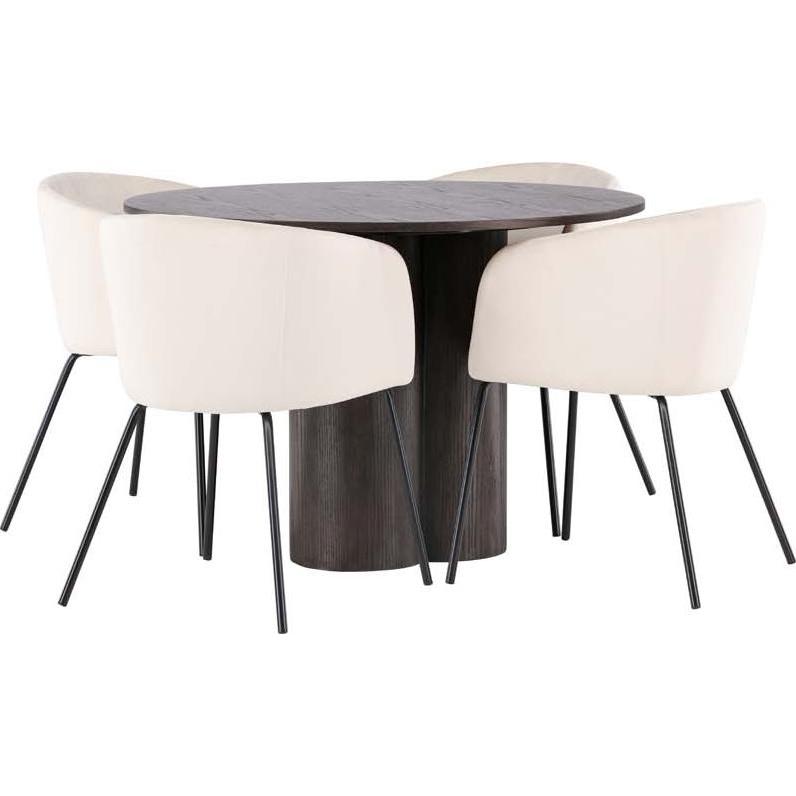 Thumbnail - Ebuy24, Esstisch, Essgruppe Olivia 4 ( 5-teilig) (110 x 75 x 110 cm)