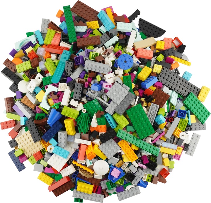 Produktbild LEGO Steine Bunt gemischt - 1000 gr. - ca. 1000 Stück - Colorful bricks mix - NEU (LEGO Zubehör)