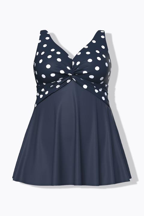 Produktbild Ulla Popken Badekleid, Punkte, Softcups, recycelt (48)