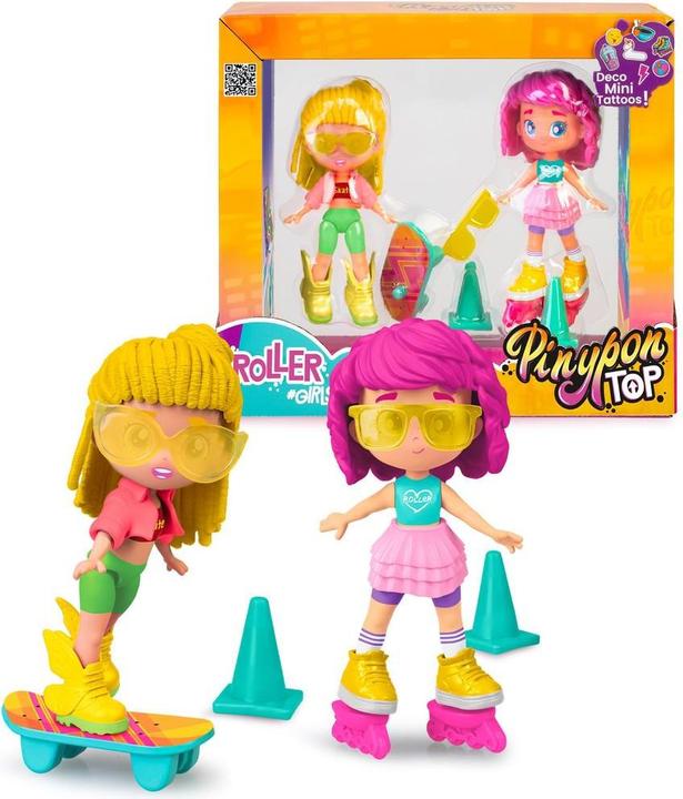 Image du produit Pinypon Top - #2 poupées 11 cm avec rollers et acc.