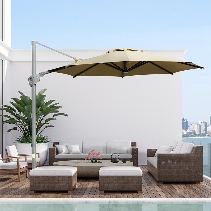 Actual product image Outsunny Parasol with adjustable tilt system (3 m)