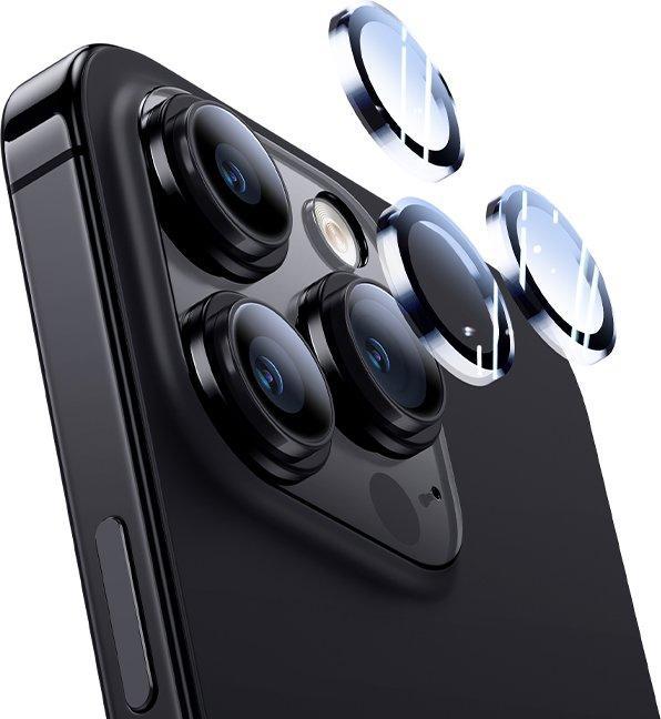 Actual product image Benks GlassWarrior Lens Camera Cover 15 Pro / 15 Pro Max - Grey (1 pcs., Apple iPhone 15 Pro, Apple iPhone 15 Pro Max)
