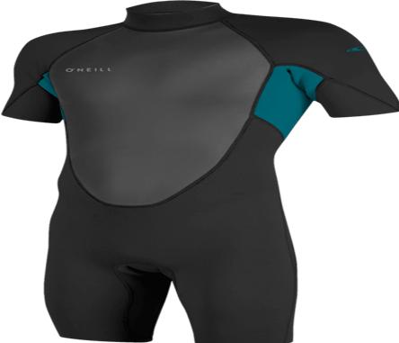 Actual product image O'Neill Reactor-2 2mm Back Zip S/S Spring- BLK/TID- Men (2 mm, S)