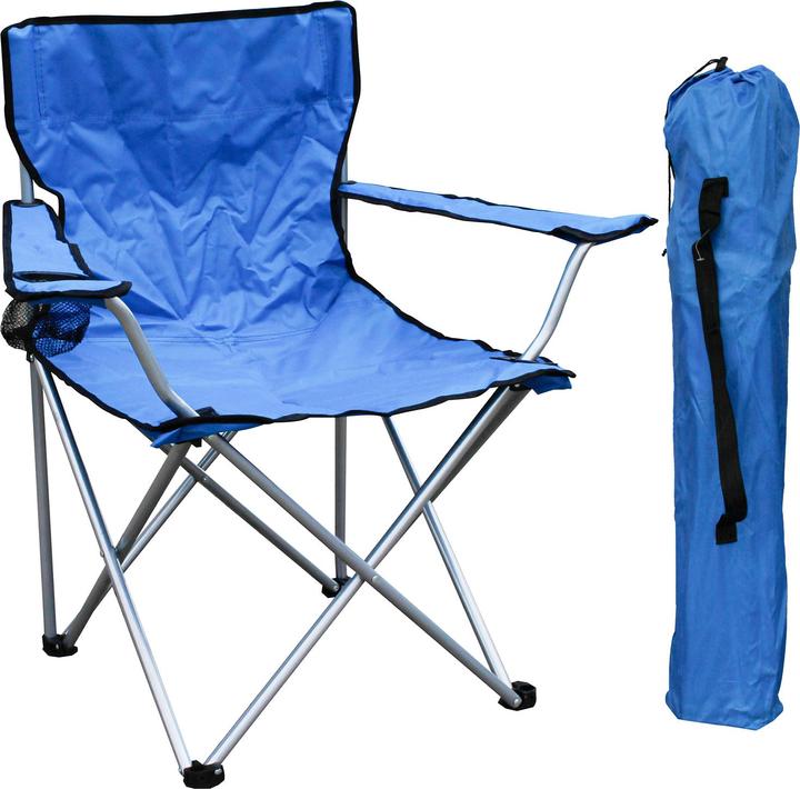 Produktbild Mojawo 3tlg Camping Set Campingmöbel Klapptisch Anglerstuhl Campingstuhl blau