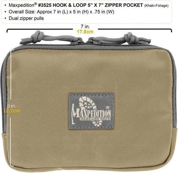 Produktbild Maxpedition Hook & Loop 12.5cm x 17.5cm Zipper Pocket