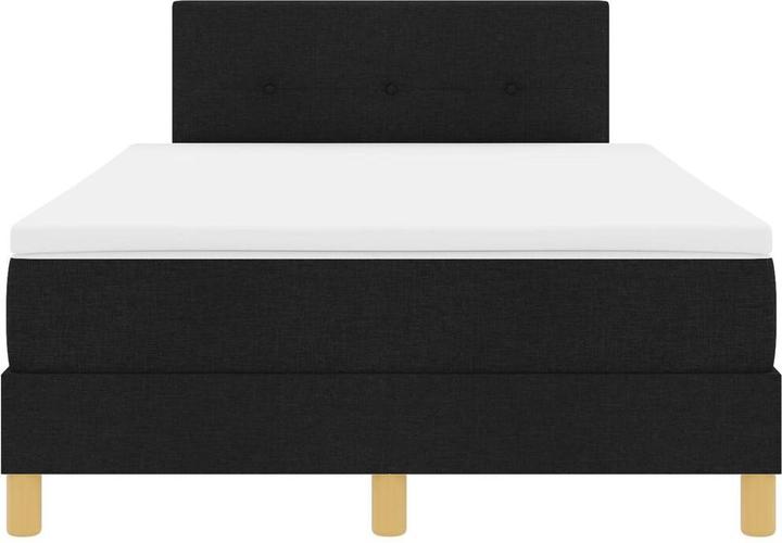 Actual product image vidaXL Boxspringbett mit Matratze Schwarz 120x200 cm Stoff (120 x 200 cm)