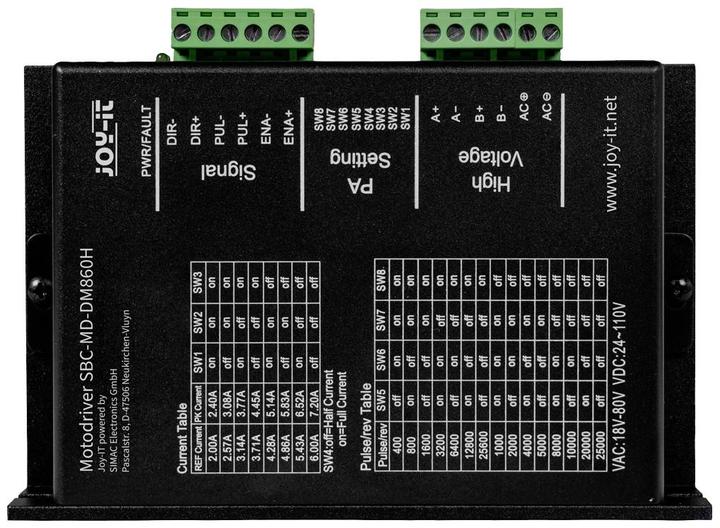 Produktbild Joy-it SBC-MD-DM860H Schrittmotor-Treiber (Steuerung)