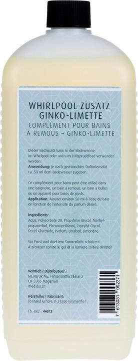 Actual product image Medidor Whirlpool additive ginkgo lime 1 liter (1000 ml, Bath salts)