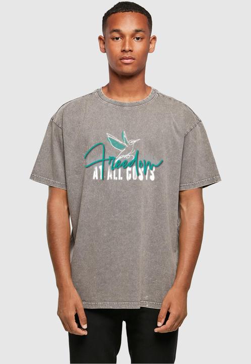 Produktbild Merchcode Freedom At All Costs Acid Washed Heavy Oversized Tee - 112677 (XXL)