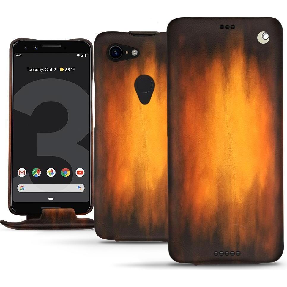 Noreve Lederschutzhülle vertikal (Google Pixel 3 XL), Smartphone Hülle, Violett