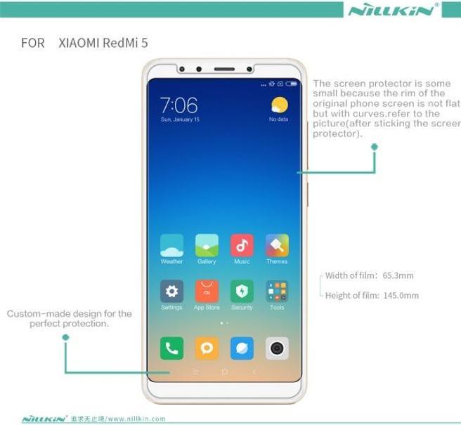 Actual product image Nillkin Super Clear Series Protective Film (1 Piece, Xiaomi Redmi 5)