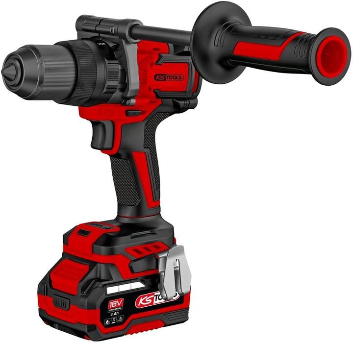 Produktbild KS Tools Akku-Bohrschrauber mit 18V, 2 Akkus, 150Nm Drehmoment, Schlag- und Bohrmodus