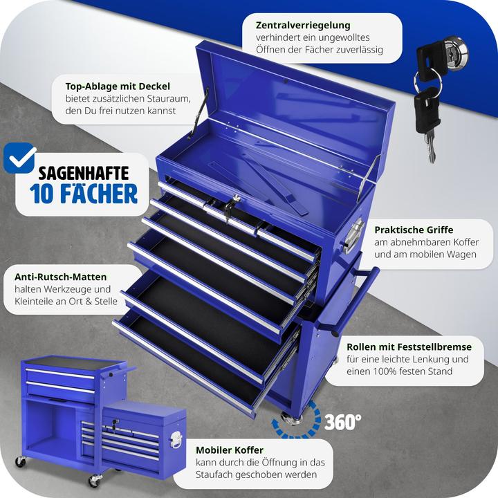 Image du produit tectake Chariot à outils (1 x)