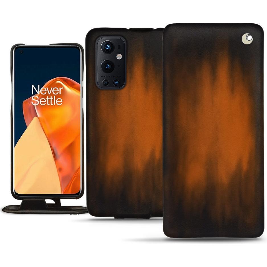 Noreve Lederschutzhülle vertikal (OnePlus 9 Pro), Smartphone Hülle, Braun