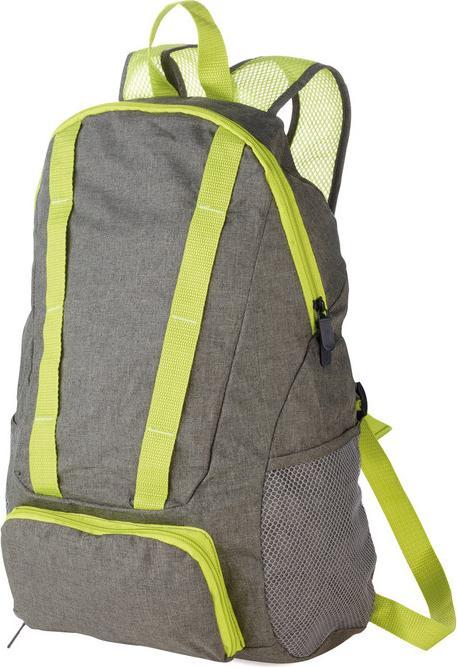 Produktbild Troika BAGPACK Rucksack faltbar, polyester, grau/grün (12 l)
