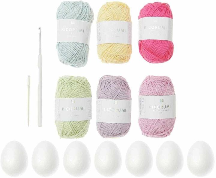 Produktbild Rico Design Ricorumi Häkelset "Ostereier Pastel" (57.50 m)