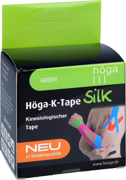 Actual product image Höga K-Tape Silk 5 cm x 5 m green KinesiologyTape, 1 pc. plaster (1 x)