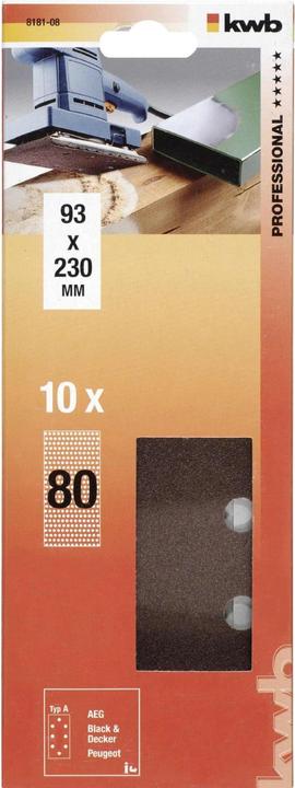 Produktbild kwb Str.Korund Gelocht Typ A 93/K 80 (80)