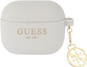 Actual product image Guess case for Airpods 3 GUA3LSC4EG grey Logo 4G Charm (Headphone sleeve)