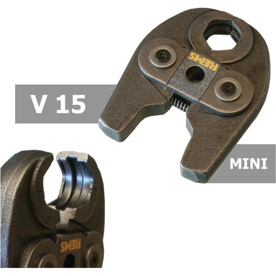 Rems, Zange, Presstang Mini V 15 - t/Nirosan, Viega, Frabo m.m. (150 mm)