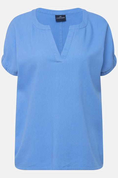 Immagine prodotto Laurasøn Leinenmix-Bluse, Tunika-Ausschnitt, elastischer Halbarm-Abschluss (M)
