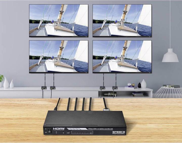 Image du produit SpeaKa Professional SP-HDS-700 HDMI® Extender HDMI via câble réseau RJ45 50m (Rallonge)