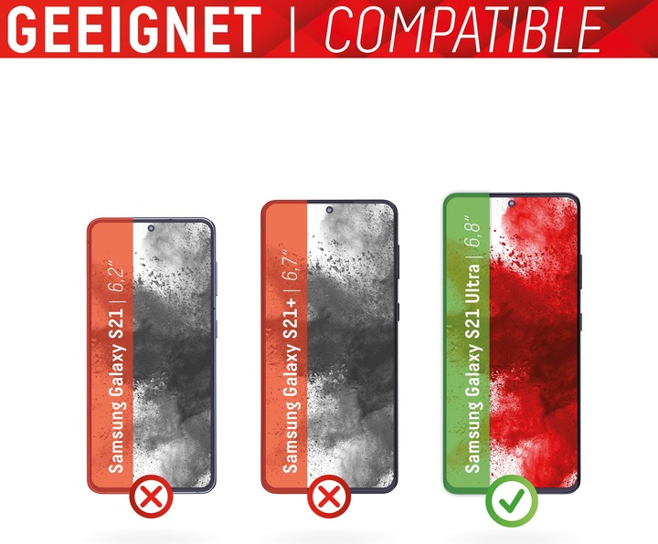 Image du produit Displex Real Glass, Privacy Full Cover Panzerglas (1 pièce(s), Samsung Galaxy S21 Ultra)